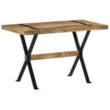 NNEVL Dining Table 120x60x76 cm Rough Mango Wood