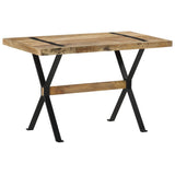 NNEVL Dining Table 120x60x76 cm Rough Mango Wood