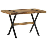 NNEVL Dining Table 120x60x76 cm Rough Mango Wood