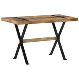 NNEVL Dining Table 120x60x76 cm Rough Mango Wood