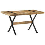 NNEVL Dining Table 140x70x76 cm Rough Mango Wood