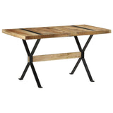 NNEVL Dining Table 140x70x76 cm Rough Mango Wood