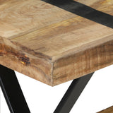 NNEVL Dining Table 140x70x76 cm Rough Mango Wood