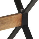 NNEVL Dining Table 140x70x76 cm Rough Mango Wood