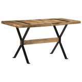NNEVL Dining Table 140x70x76 cm Rough Mango Wood