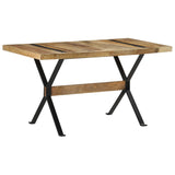 NNEVL Dining Table 140x70x76 cm Rough Mango Wood