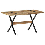 NNEVL Dining Table 140x70x76 cm Rough Mango Wood