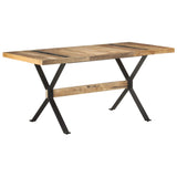 NNEVL Dining Table 160x80x76 cm Rough Mango Wood