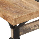 NNEVL Dining Table 160x80x76 cm Rough Mango Wood
