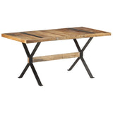 NNEVL Dining Table 160x80x76 cm Rough Mango Wood