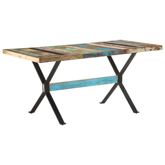 NNEVL Dining Table 160x80x76 cm Solid Reclaimed Wood