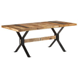 NNEVL Dining Table 180x90x76 cm Rough Mango Wood