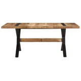 NNEVL Dining Table 180x90x76 cm Rough Mango Wood
