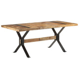 NNEVL Dining Table 180x90x76 cm Rough Mango Wood