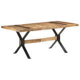 NNEVL Dining Table 180x90x76 cm Rough Mango Wood
