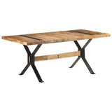 NNEVL Dining Table 180x90x76 cm Rough Mango Wood