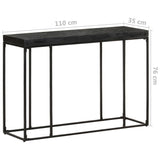 NNEVL Console Table Black 110x35x76 cm Solid Acacia and Mango Wood