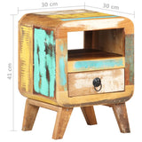 NNEVL Bedside Cabinet 30x30x41 cm Solid Reclaimed Wood