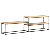 NNEVL TV Cabinet 180x30x50 cm Rough Mango Wood
