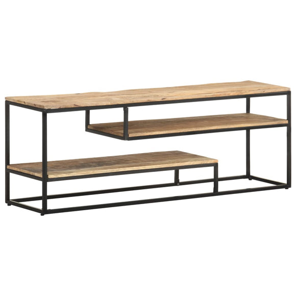 NNEVL TV Cabinet 130x30x45 cm Rough Mango Wood
