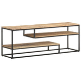 NNEVL TV Cabinet 130x30x45 cm Rough Mango Wood