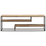 NNEVL TV Cabinet 130x30x45 cm Rough Mango Wood