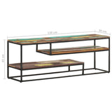 NNEVL TV Cabinet 130x30x45 cm Solid Reclaimed Wood