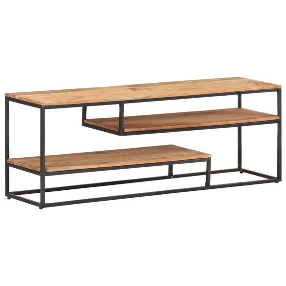 NNEVL TV Cabinet 130x30x45 cm Solid Acacia Wood