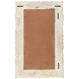 NNEVL Mirror White 80x50 cm Solid Mango Wood