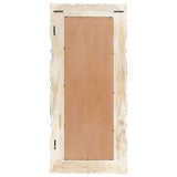 NNEVL Mirror White 110x50 cm Solid Mango Wood