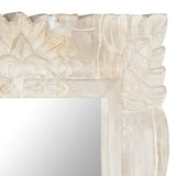 NNEVL Mirror White 110x50 cm Solid Mango Wood