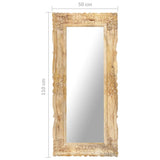 NNEVL Mirror 110x50 cm Solid Mango Wood