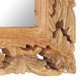 NNEVL Hand Carved Mirror Brown 110x50 cm Solid Mango Wood
