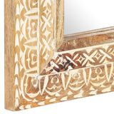 NNEVL Hand-Carved Mirror 110x50x2.6 cm Solid Mango Wood