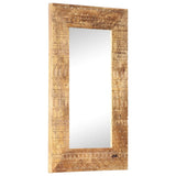 NNEVL Hand-Carved Mirror 80x50x11 cm Solid Mango Wood