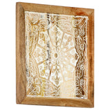 NNEVL Hand-Carved Wall Panels 2 pcs Solid Mango Wood 40x40x1.5 cm