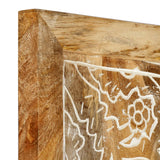 NNEVL Hand-Carved Wall Panels 2 pcs Solid Mango Wood 60x60x2.5 cm
