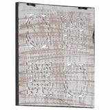 NNEVL Hand-Carved Wall Panel MDF 40x40x1.5 cm Black and White