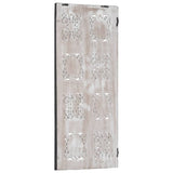 NNEVL Hand-Carved Wall Panel MDF 40x80x1.5 cm Black and White