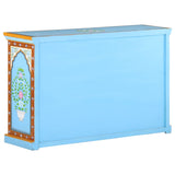 NNEVL Hand Painted Sideboard 120x35x76 cm Solid Mango Wood