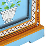 NNEVL Hand Painted Sideboard 120x35x76 cm Solid Mango Wood