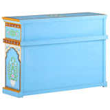 NNEVL Hand-Painted Sideboard Multicolour 110x30x76cm Solid Mango Wood