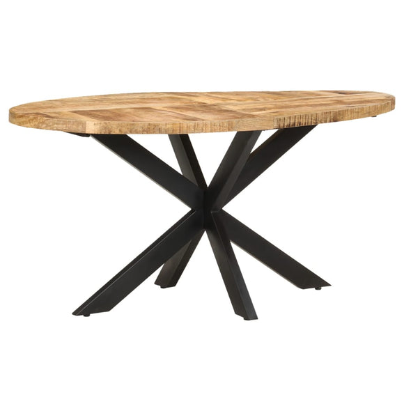 NNEVL Dining Table 160x90x75 cm Rough Mango Wood