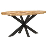 NNEVL Dining Table 160x90x75 cm Rough Mango Wood