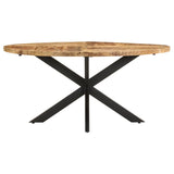 NNEVL Dining Table 160x90x75 cm Rough Mango Wood