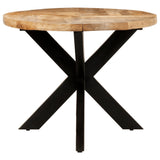 NNEVL Dining Table Oval 200x100x75 cm Rough Mango Wood