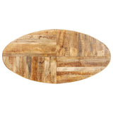 NNEVL Dining Table Oval 200x100x75 cm Rough Mango Wood