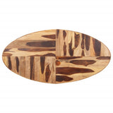 NNEVL Dining Table Oval 200x100x75cm Acacia Wood with Sheesham Finish