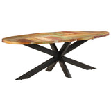 NNEVL Dining Table 240x100x75 cm Solid Reclaimed Wood