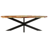 NNEVL Dining Table 240x100x75 cm Solid Reclaimed Wood
